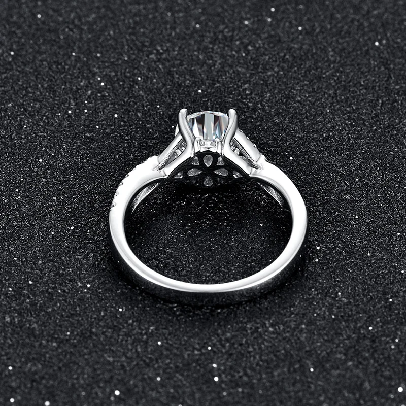 The Seraphina Twist — 1.0ct Crossover Pavé Moissanite Engagement Ring in 925 Sterling Silver - Alternate Angle