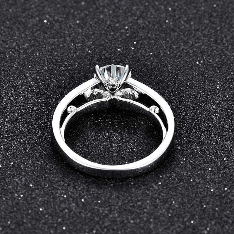 The Vivienne Cathedral — 1.0ct Channel-Set Moissanite Engagement Ring in 925 Sterling Silver - Alternate Angle