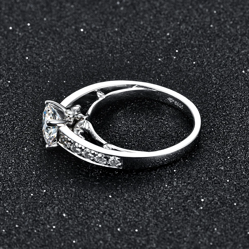The Vivienne Cathedral — 1.0ct Channel-Set Moissanite Engagement Ring in 925 Sterling Silver - Alternate Angle